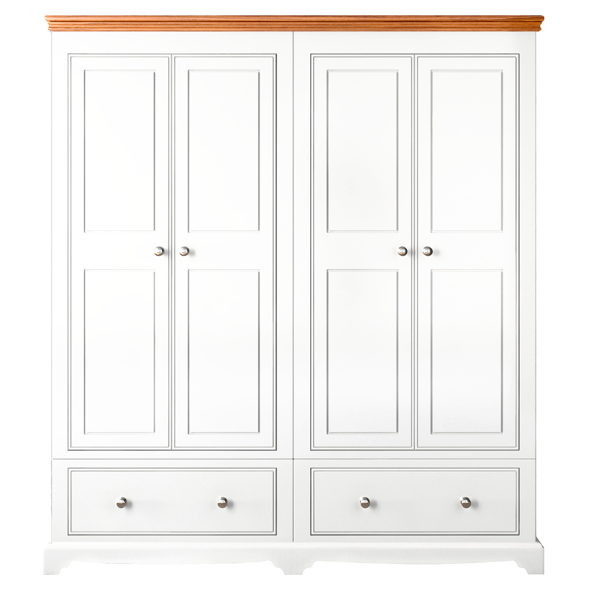 Inspiration Painted 4 Door / 2 Drawer Wardrobe