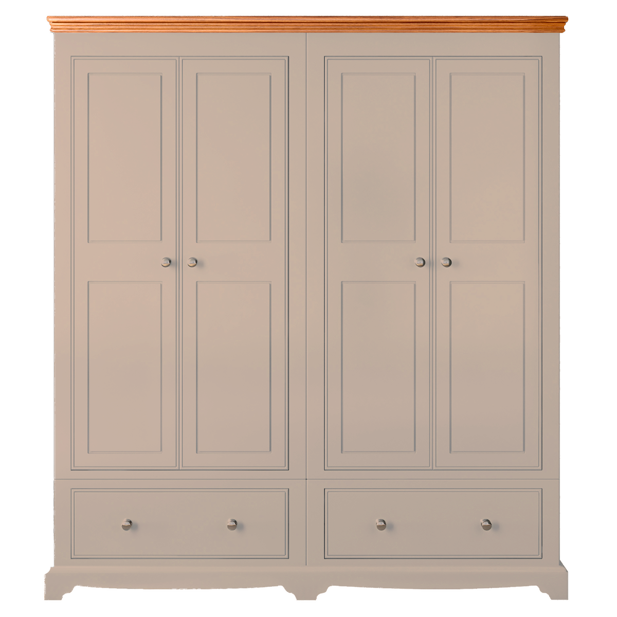 Inspiration Painted 4 Door / 2 Drawer Wardrobe