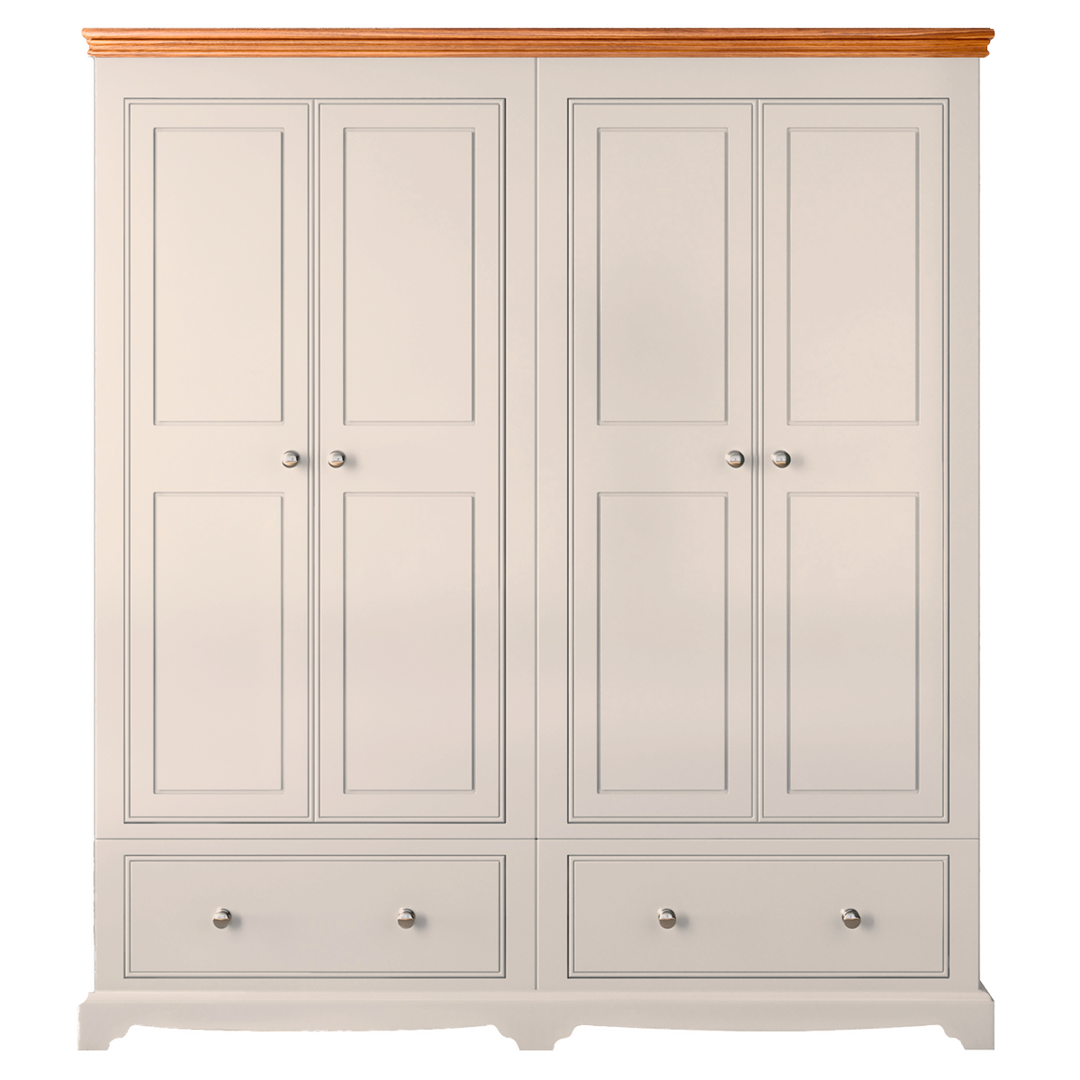 Inspiration Painted 4 Door / 2 Drawer Wardrobe