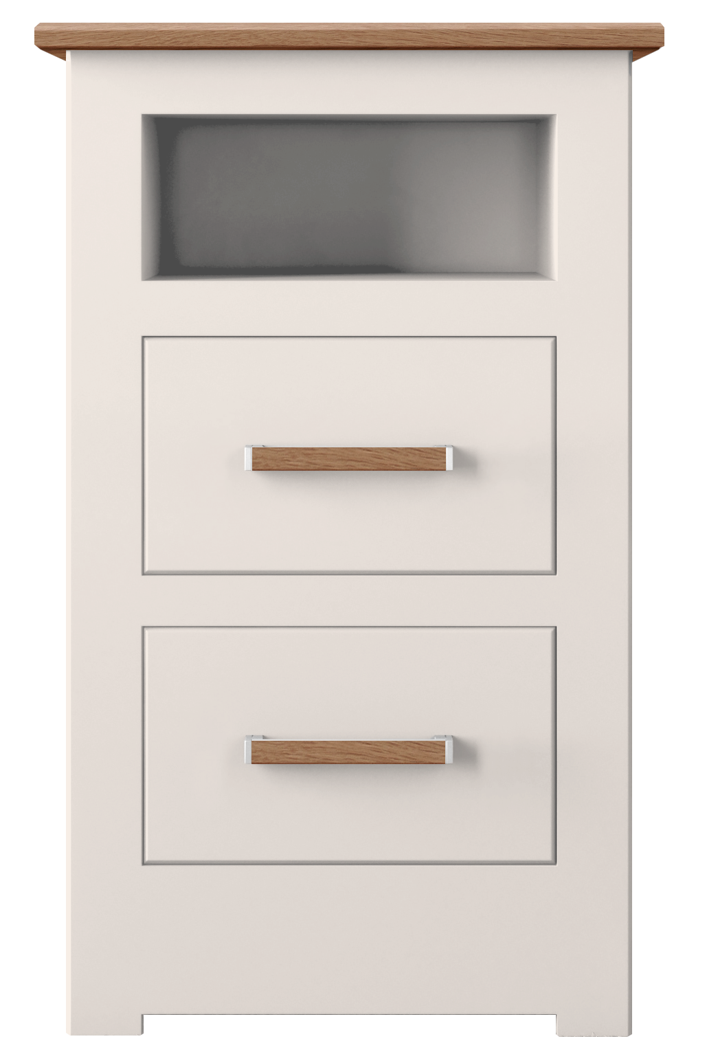 Modo Painted 2 Drawer Open Shelf Bedside