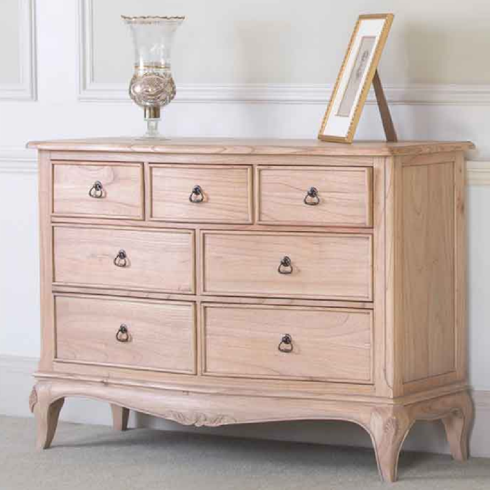 Limoges Low Wide 7 Drawer Chest of Drawers