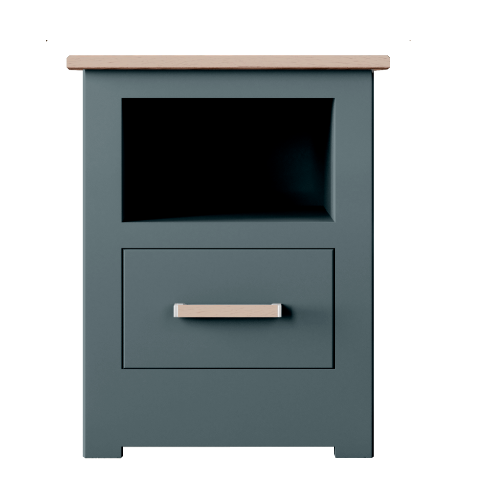 Modo Painted 1 Drawer Open Shelf Bedside