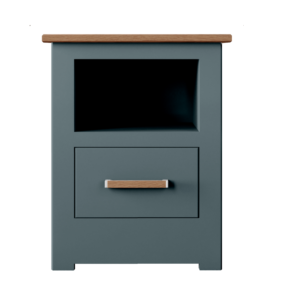 Modo Painted 1 Drawer Open Shelf Bedside