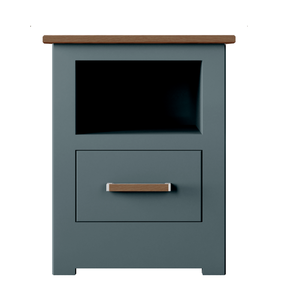 Modo Painted 1 Drawer Open Shelf Bedside