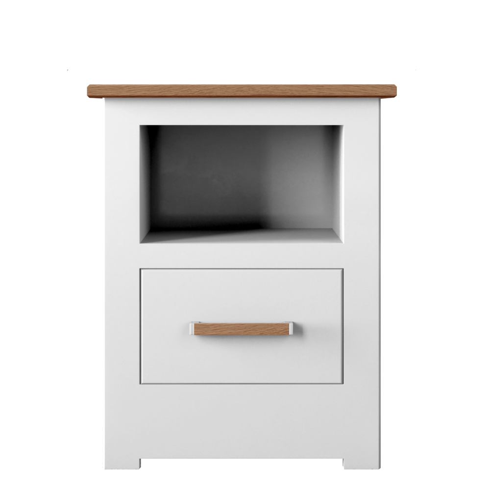 Modo Painted 1 Drawer Open Shelf Bedside