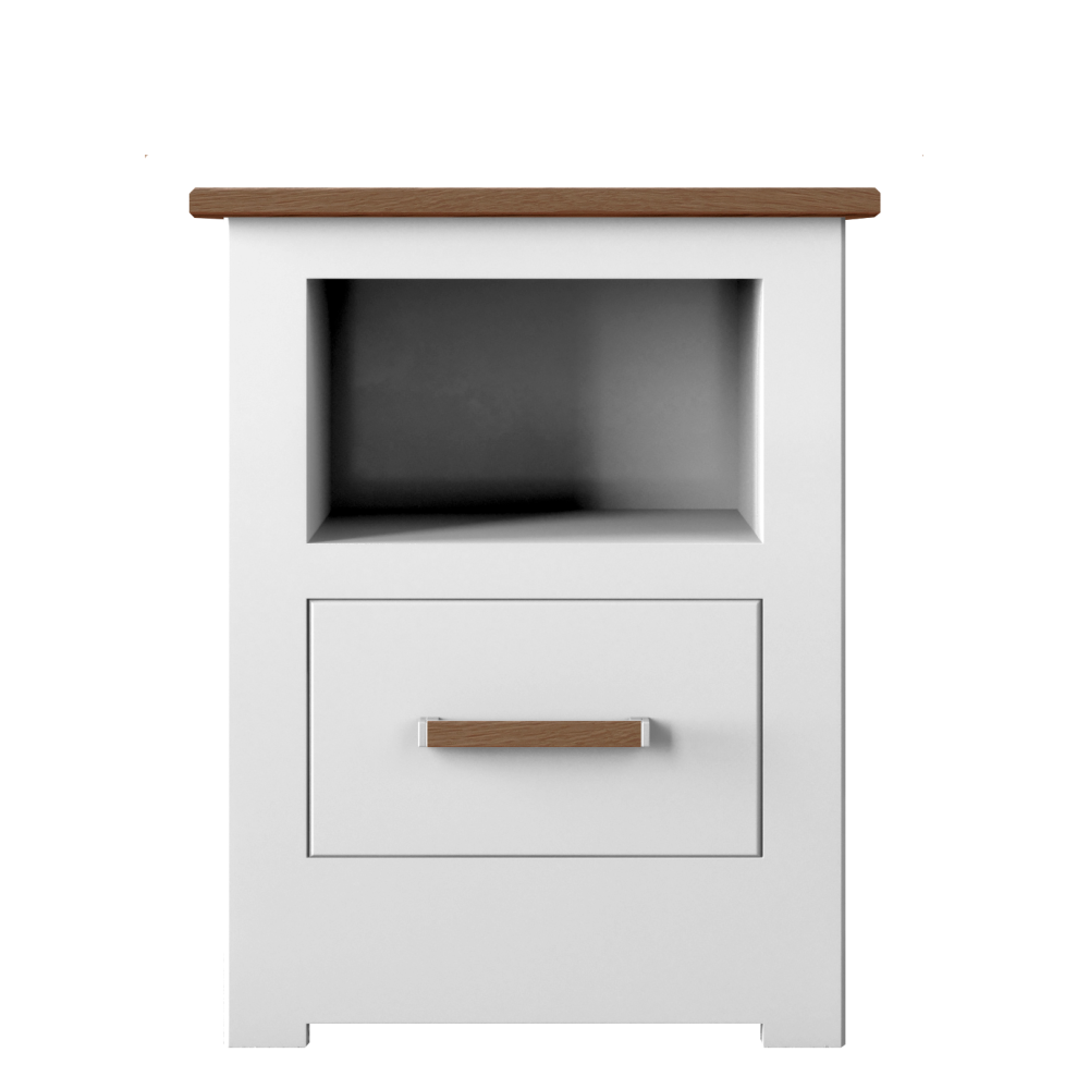 Modo Painted 1 Drawer Open Shelf Bedside