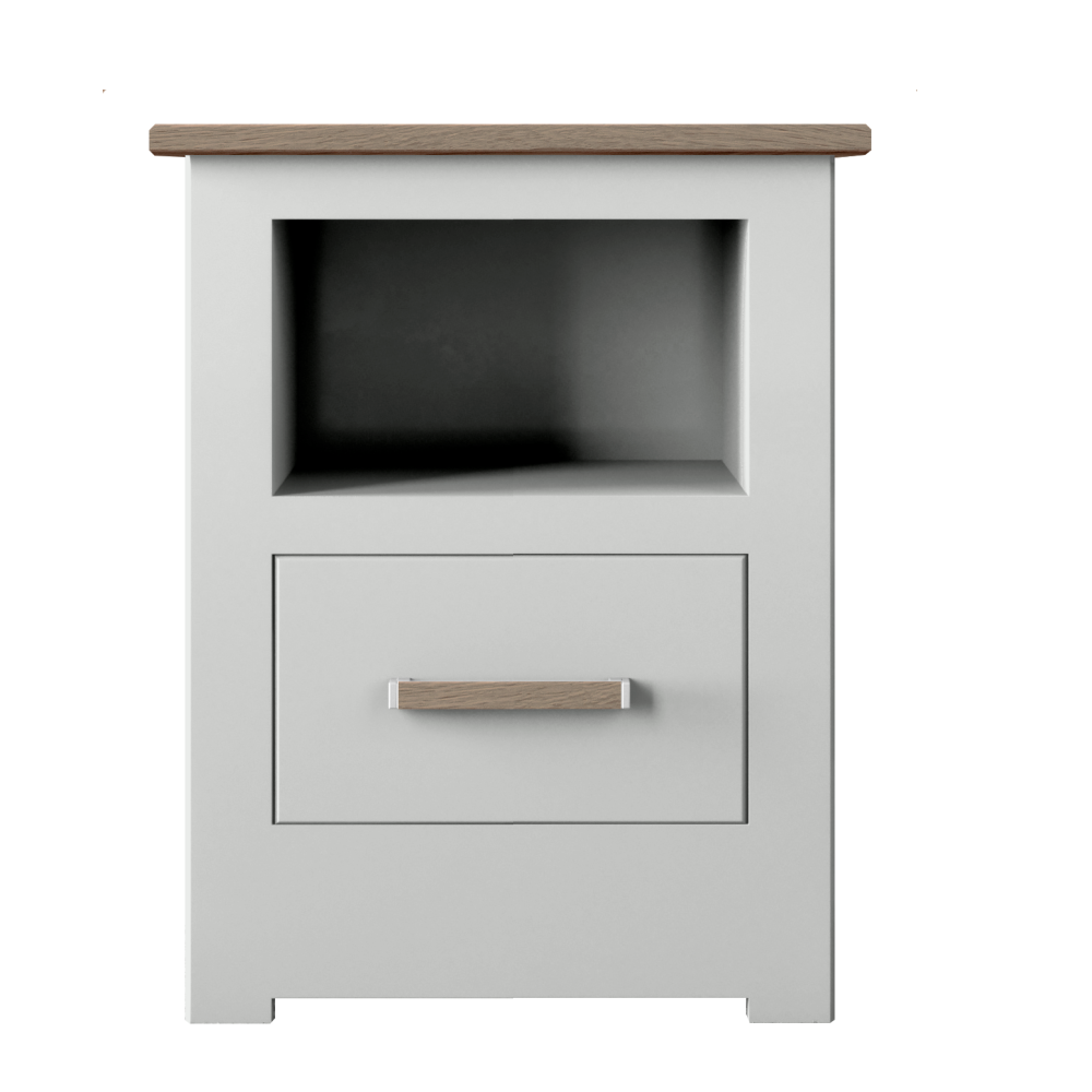 Modo Painted 1 Drawer Open Shelf Bedside
