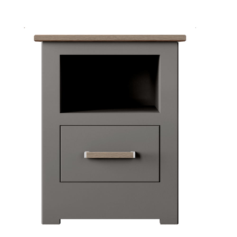 Modo Painted 1 Drawer Open Shelf Bedside