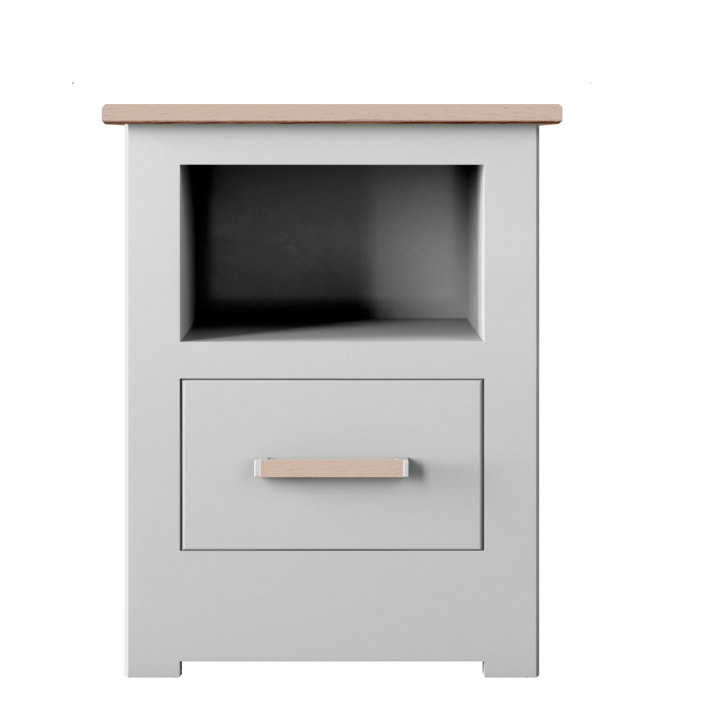 Modo Painted 1 Drawer Open Shelf Bedside