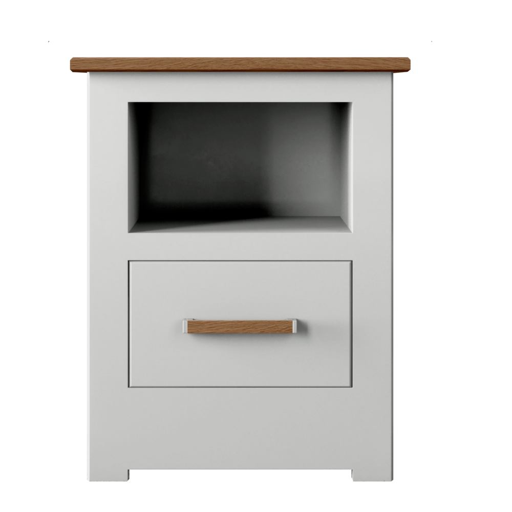 Modo Painted 1 Drawer Open Shelf Bedside