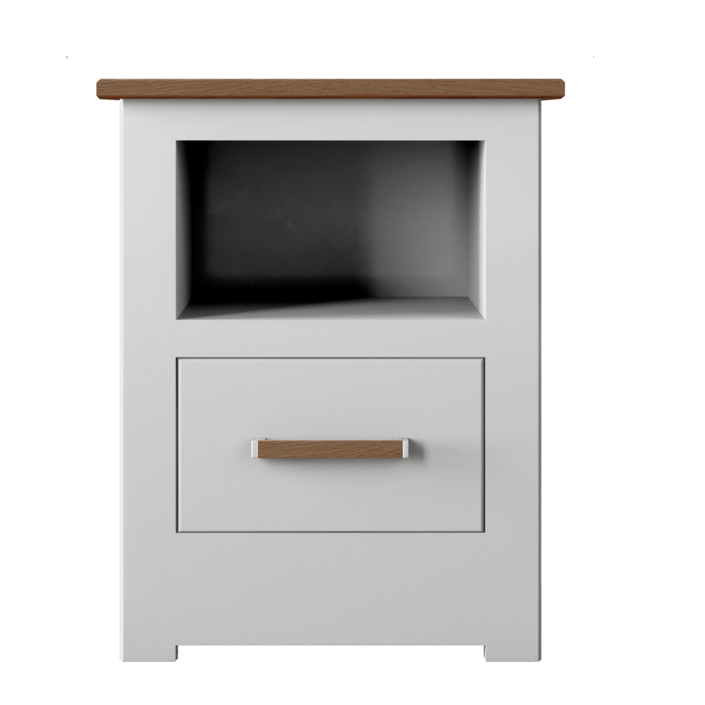 Modo Painted 1 Drawer Open Shelf Bedside