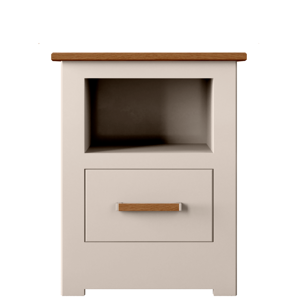 Modo Painted 1 Drawer Open Shelf Bedside
