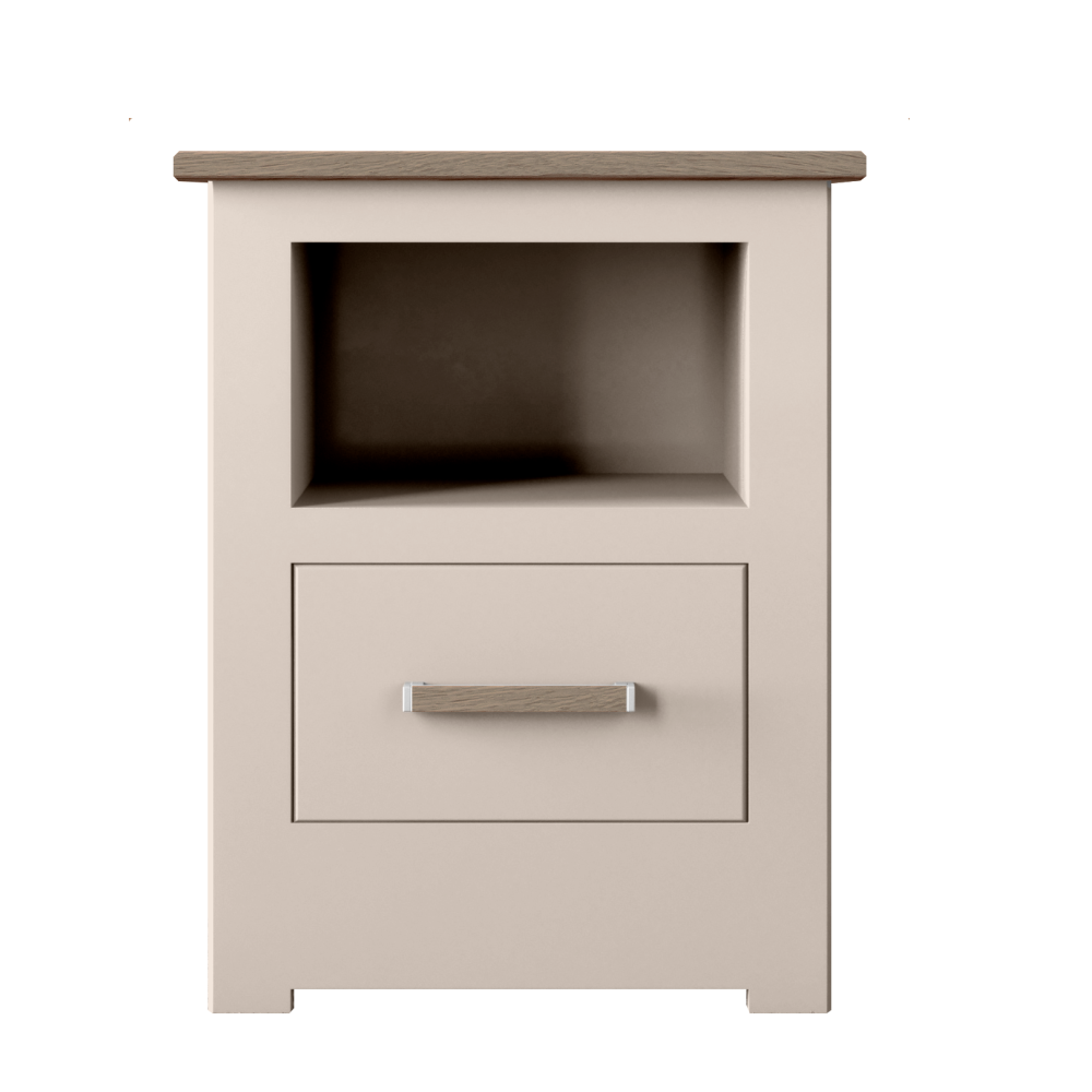 Modo Painted 1 Drawer Open Shelf Bedside
