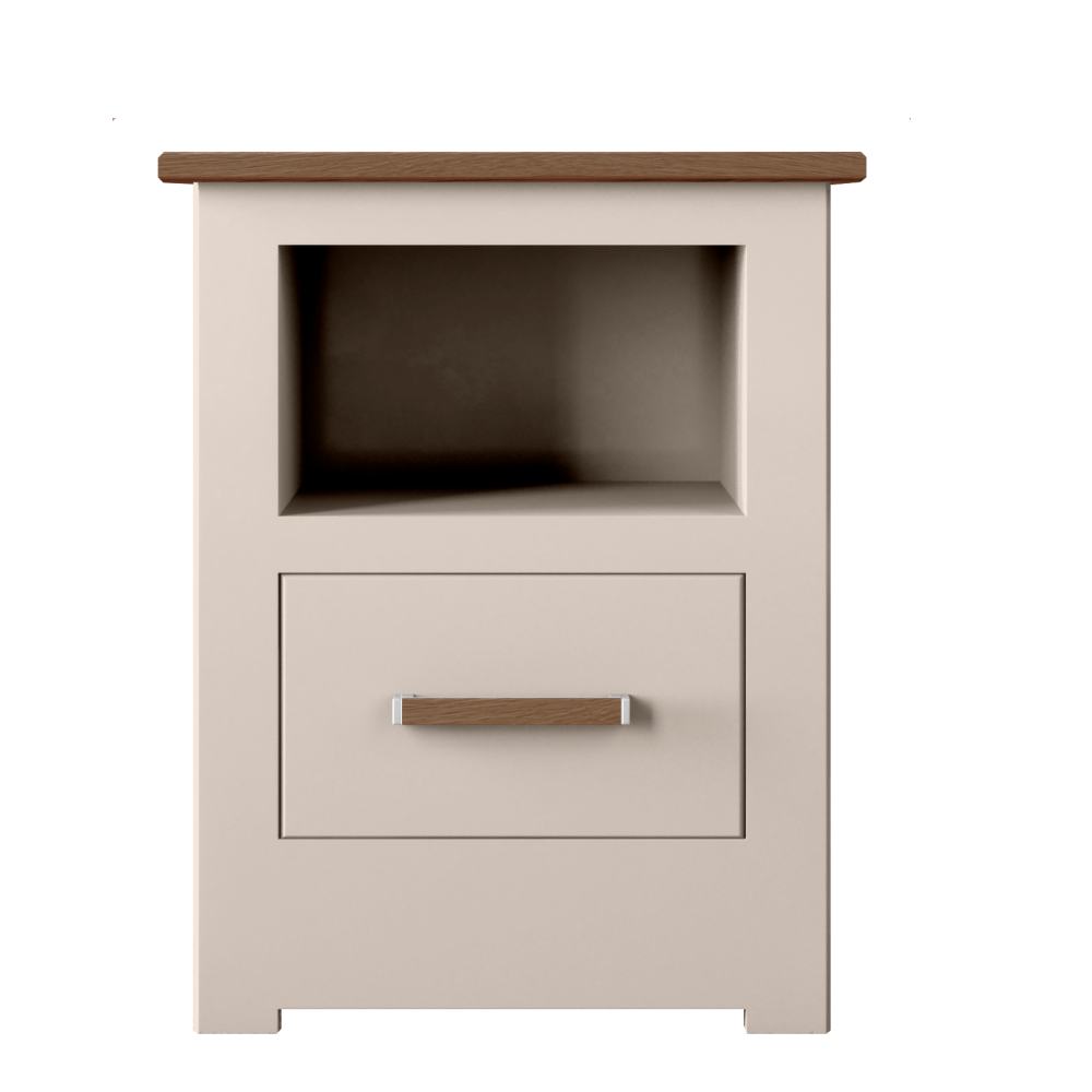 Modo Painted 1 Drawer Open Shelf Bedside