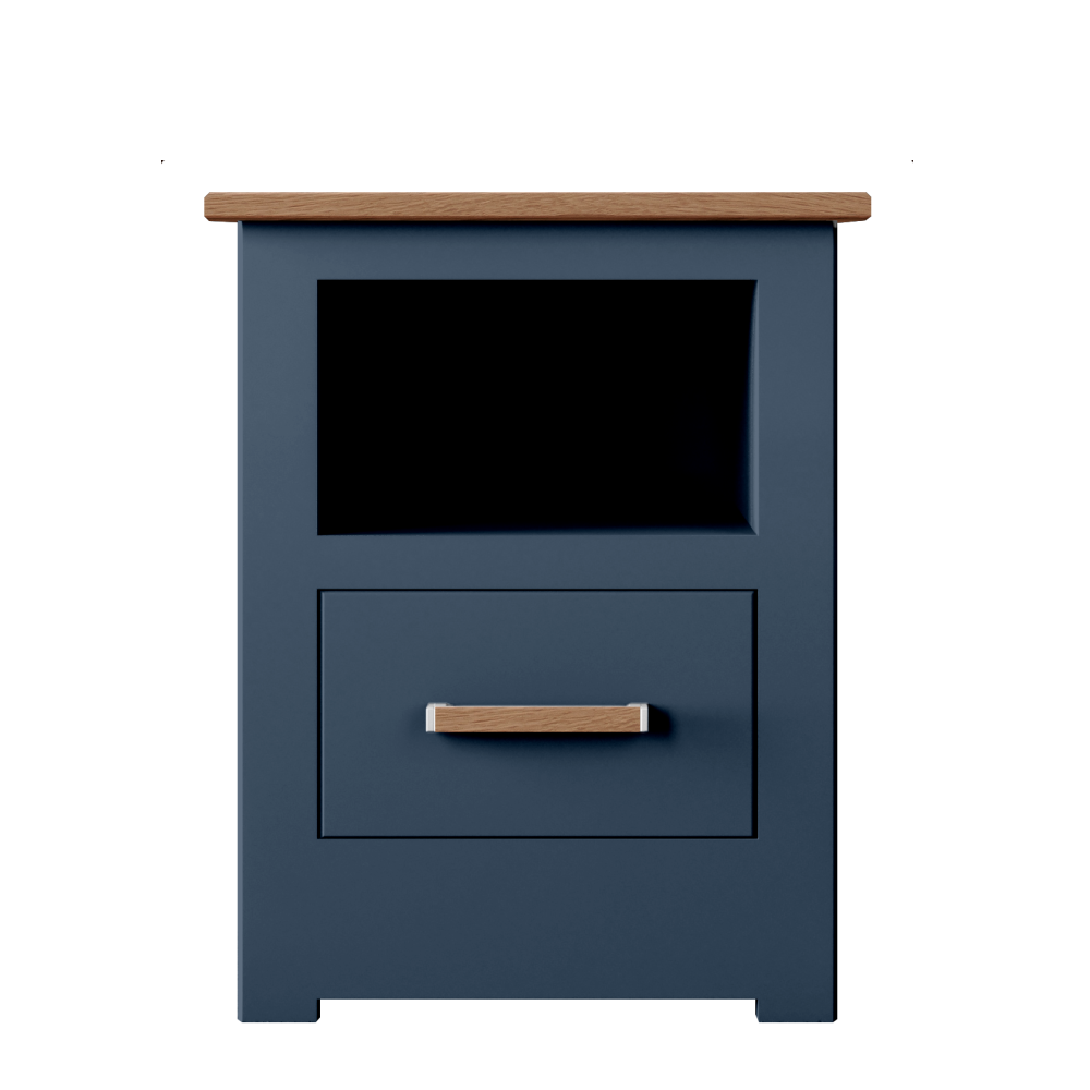 Modo Painted 1 Drawer Open Shelf Bedside