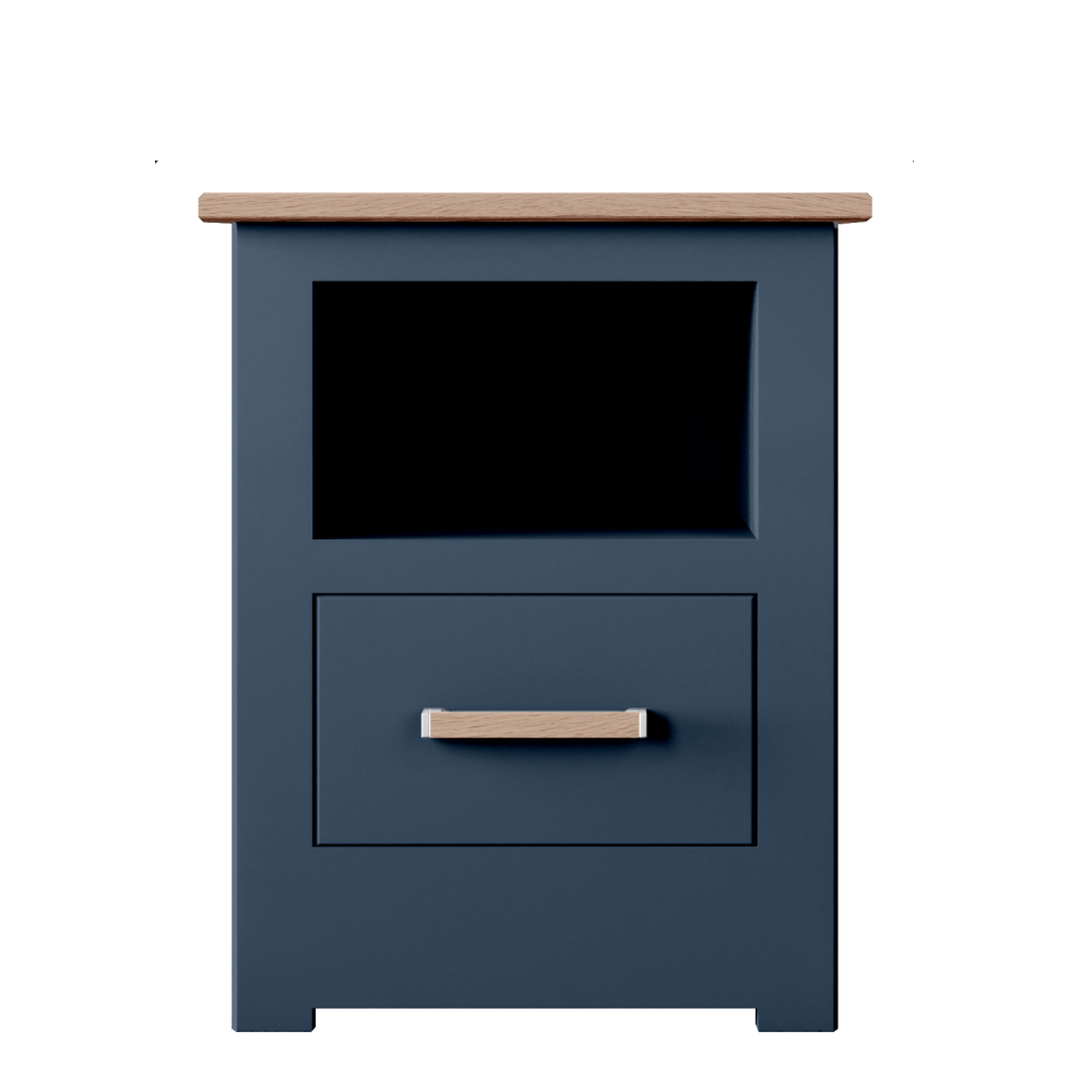 Modo Painted 1 Drawer Open Shelf Bedside