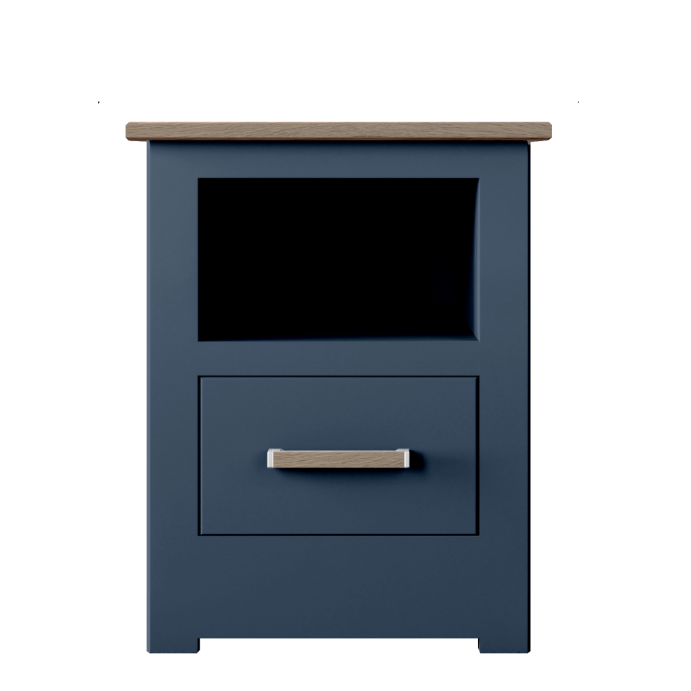 Modo Painted 1 Drawer Open Shelf Bedside