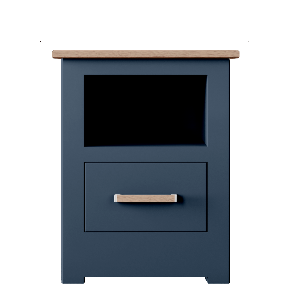 Modo Painted 1 Drawer Open Shelf Bedside