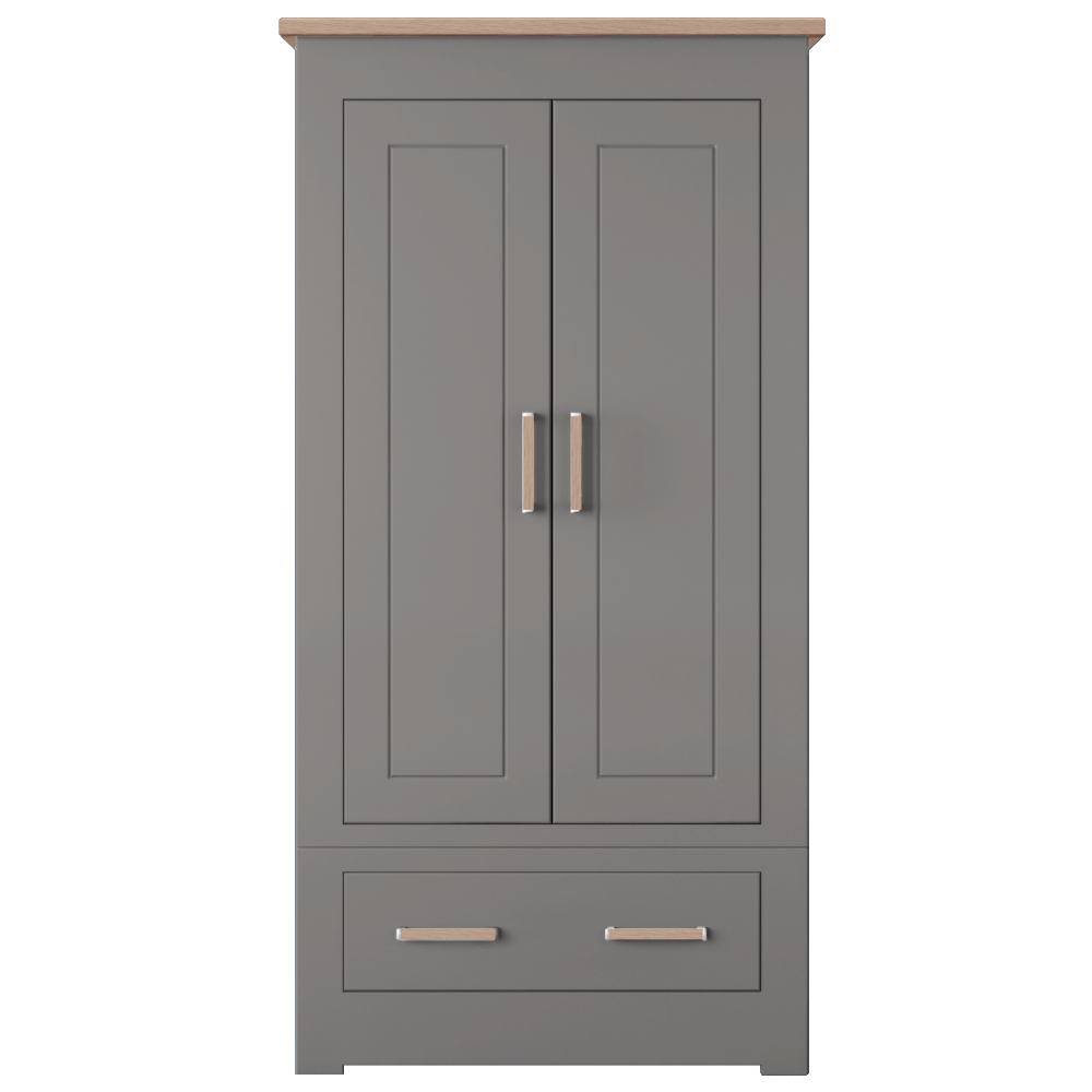 Modo Double 2 door 1 drawer Wardrobe