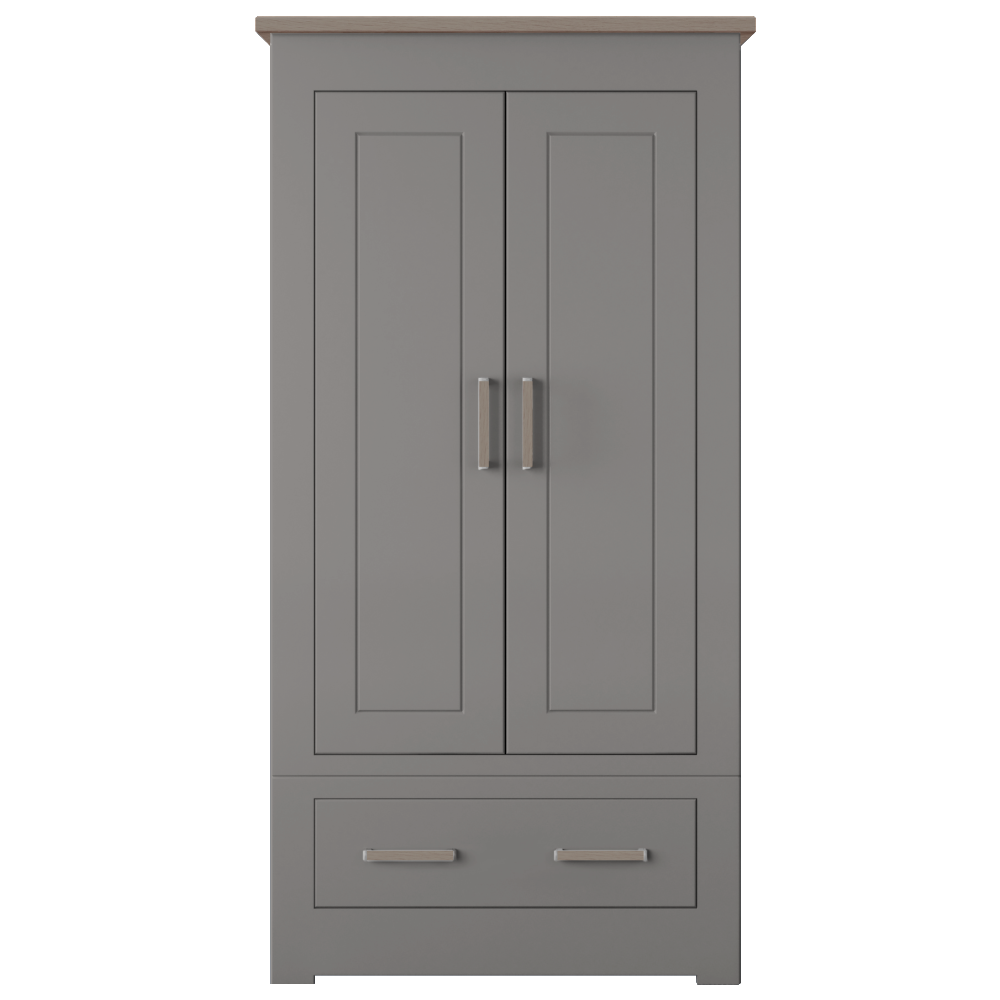 Modo Double 2 door 1 drawer Wardrobe