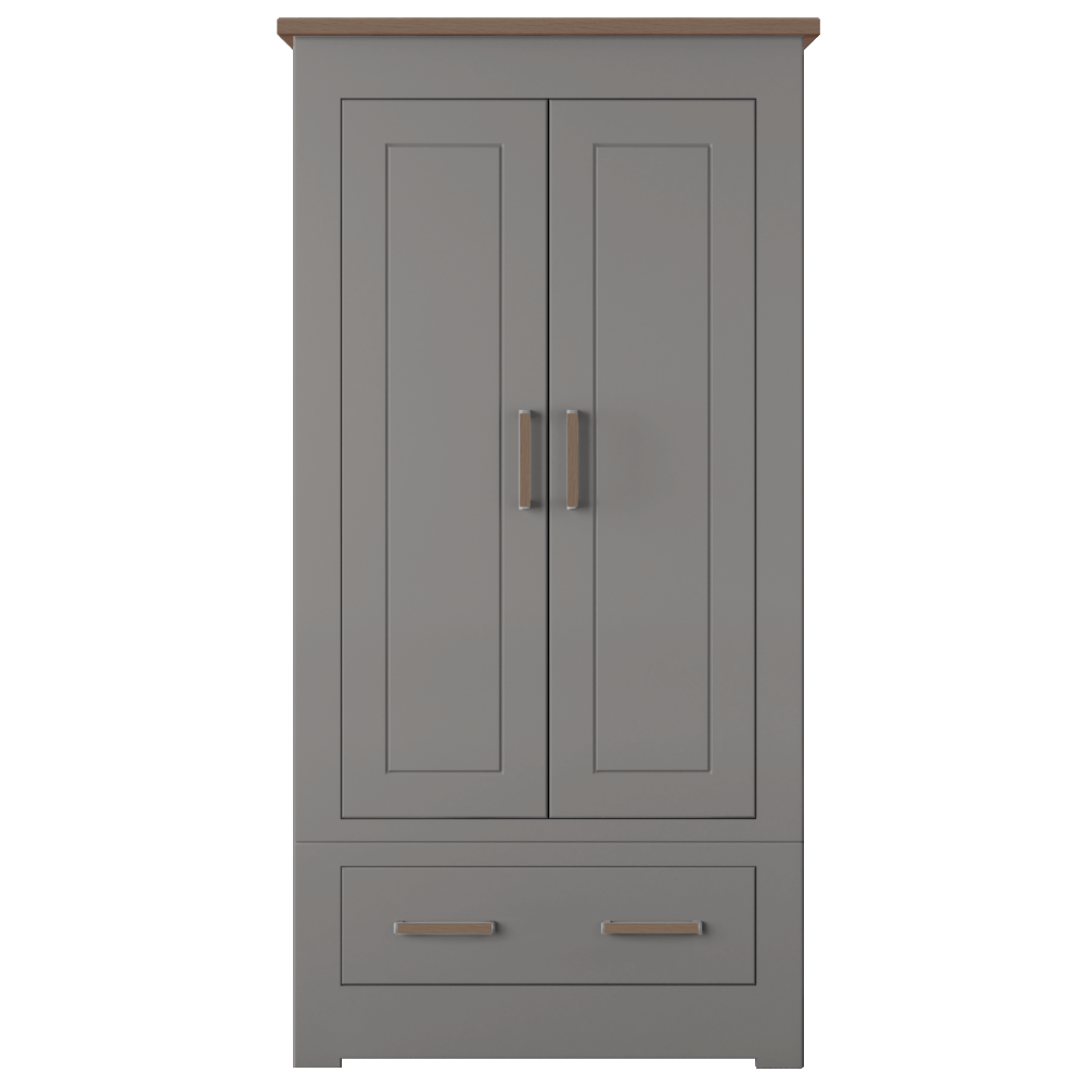 Modo Double 2 door 1 drawer Wardrobe