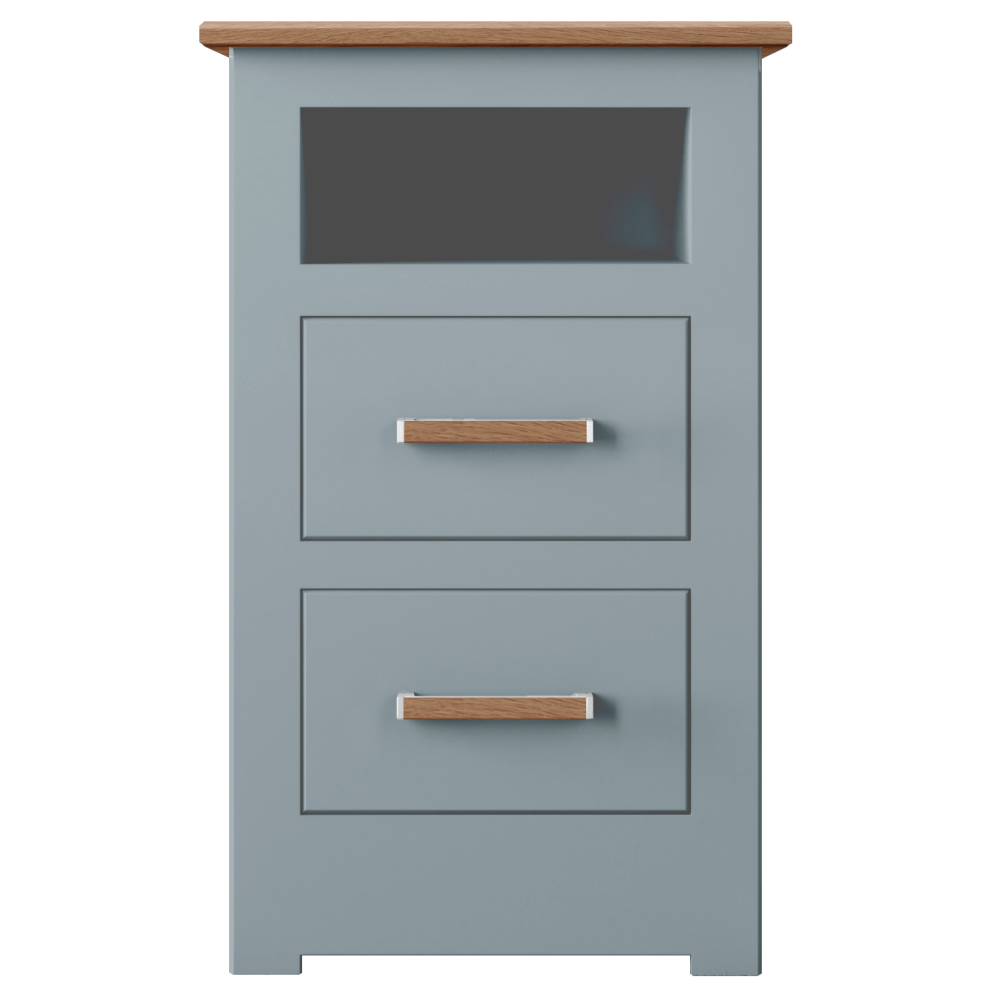 Modo Painted 2 Drawer Open Shelf Bedside