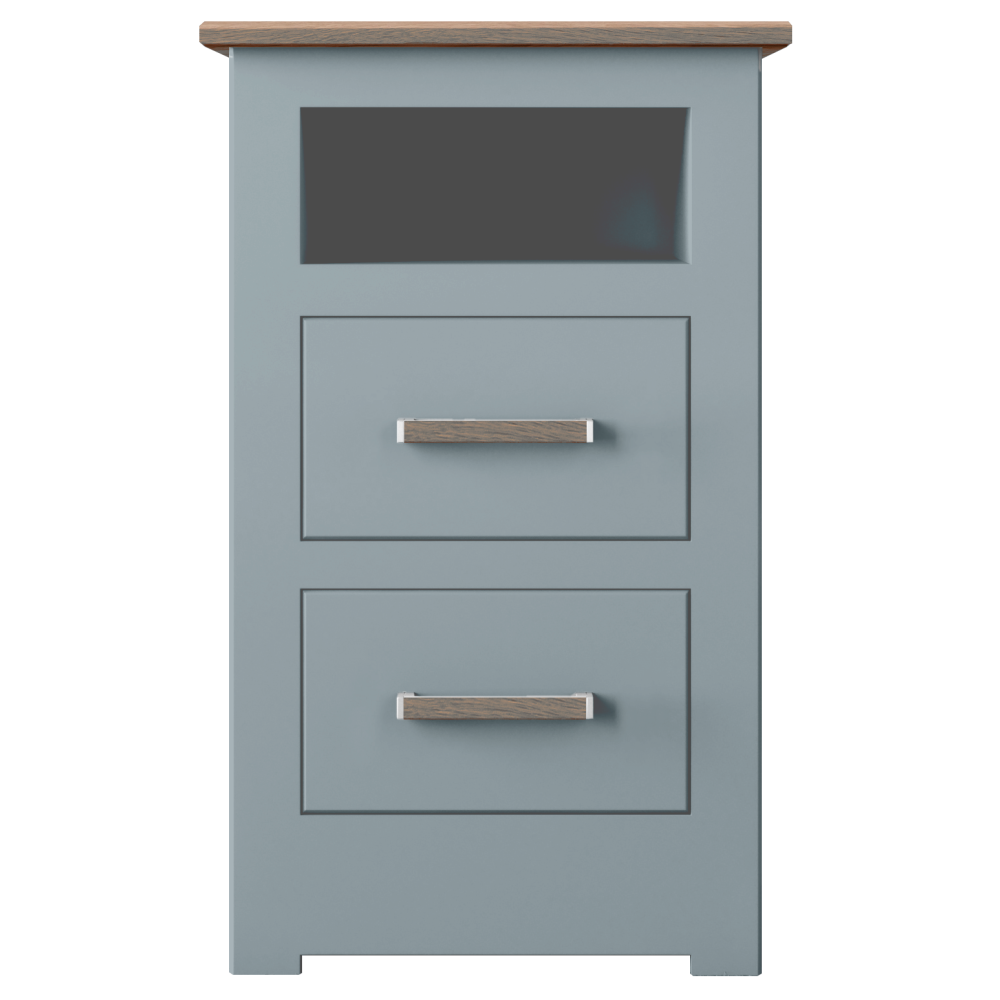 Modo Painted 2 Drawer Open Shelf Bedside