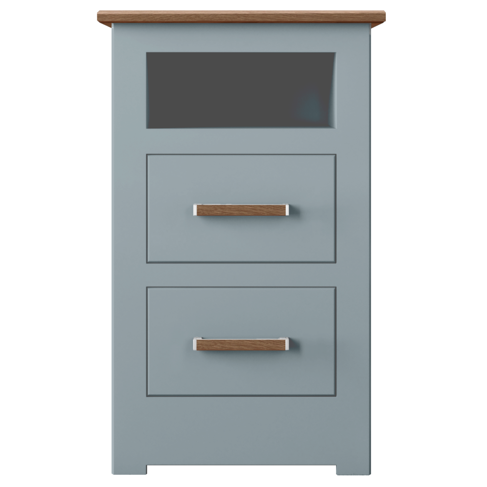 Modo Painted 2 Drawer Open Shelf Bedside