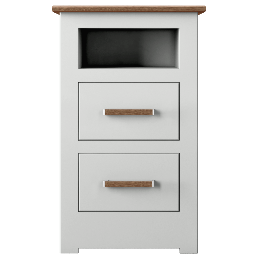 Modo Painted 2 Drawer Open Shelf Bedside