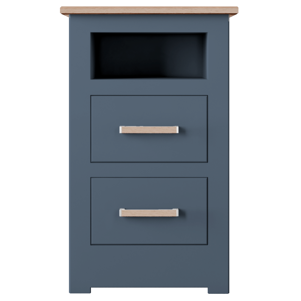 Modo Painted 2 Drawer Open Shelf Bedside