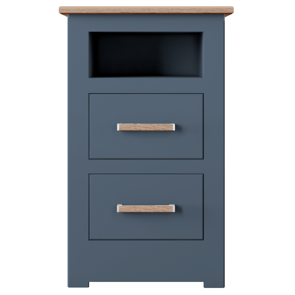 Modo Painted 2 Drawer Open Shelf Bedside