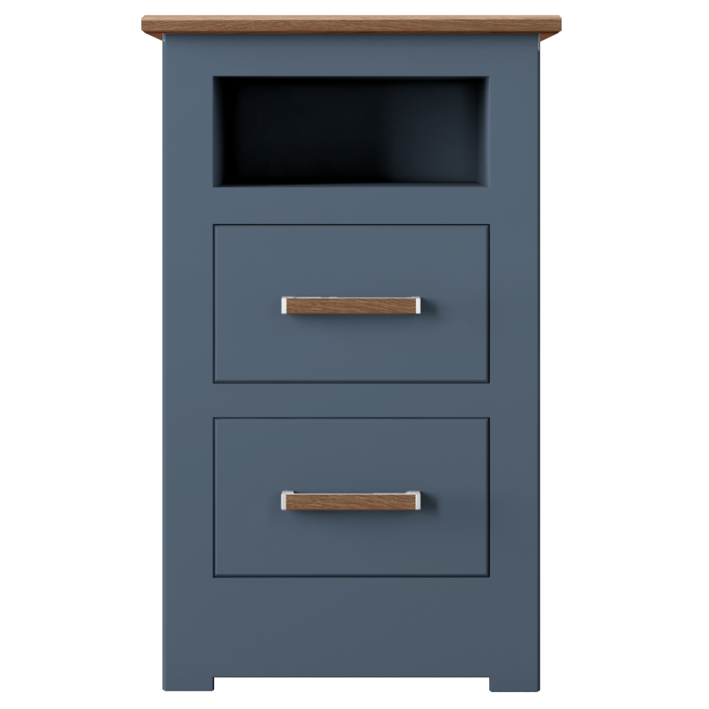 Modo Painted 2 Drawer Open Shelf Bedside