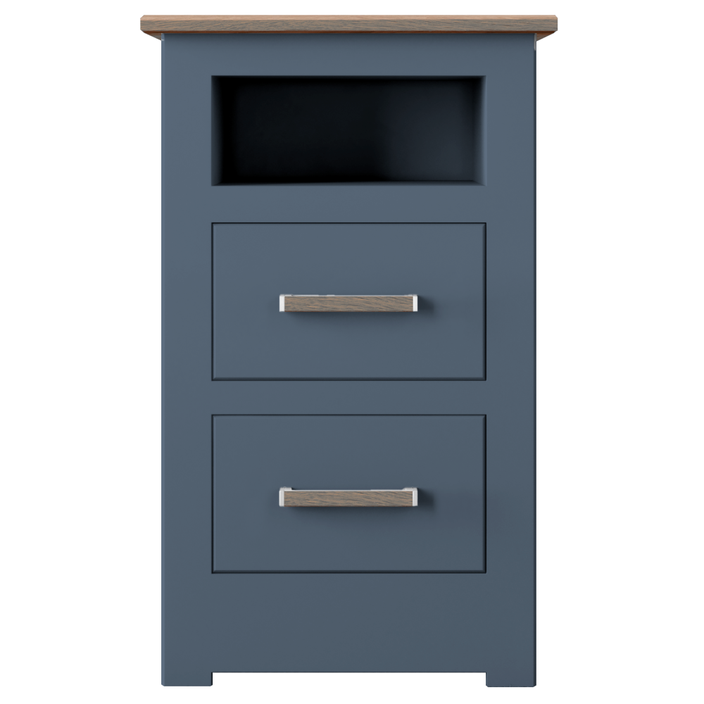 Modo Painted 2 Drawer Open Shelf Bedside