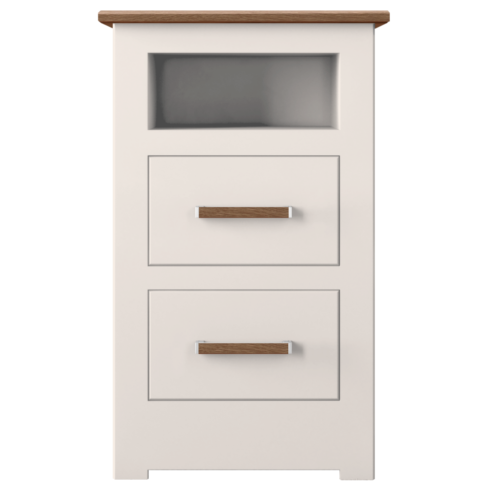 Modo Painted 2 Drawer Open Shelf Bedside
