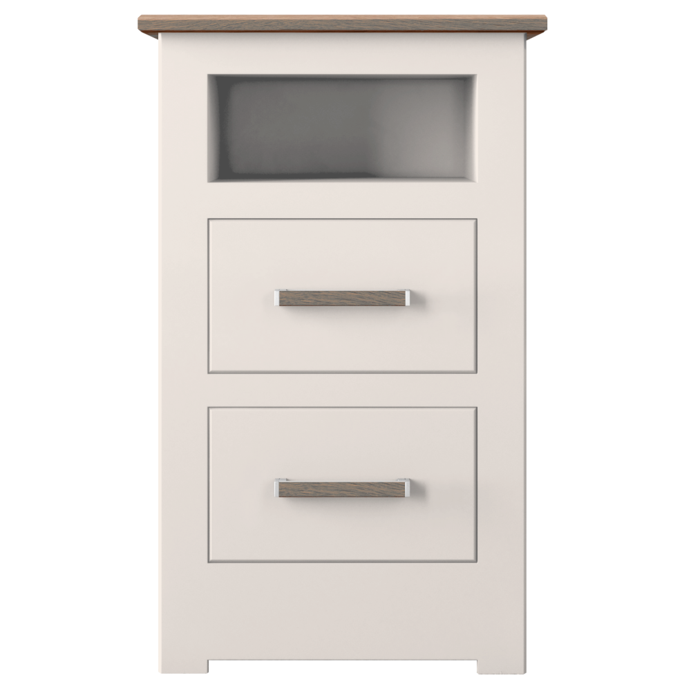 Modo Painted 2 Drawer Open Shelf Bedside