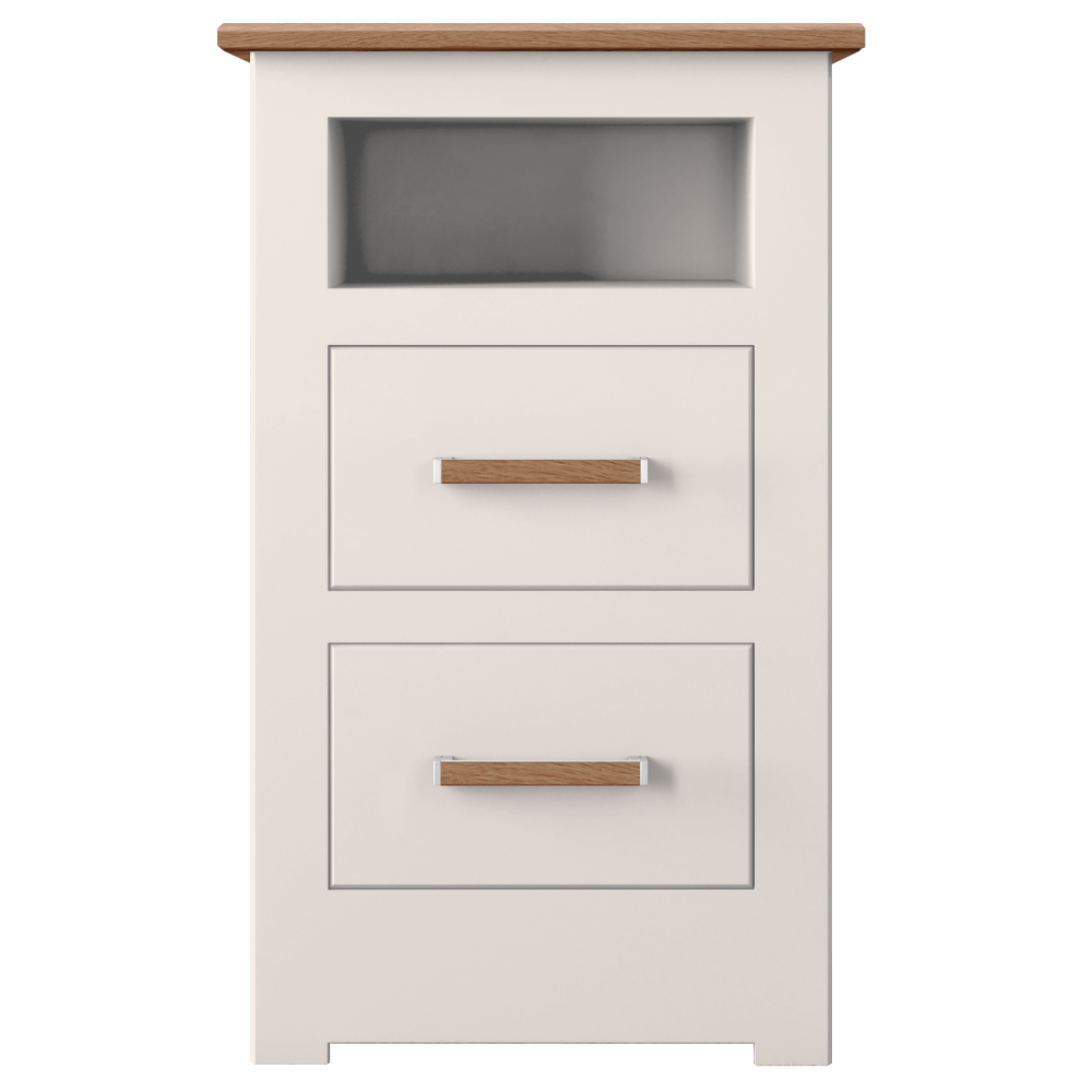 Modo Painted 2 Drawer Open Shelf Bedside