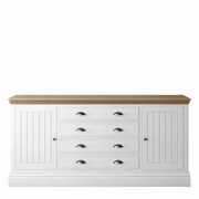 New England  Large 2 door 4 Drawer Sideboard