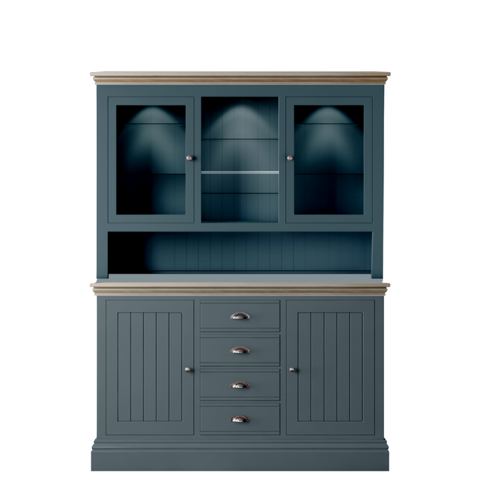 New England Medium Deluxe Glazed Dresser Complete