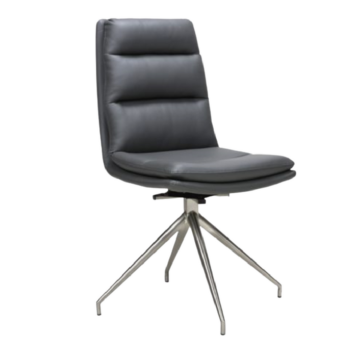 Nobo Swivel Chair Taupe – Brushed Steel Legs