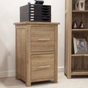 Opus Oak 2 Drawer Filing Cabinet