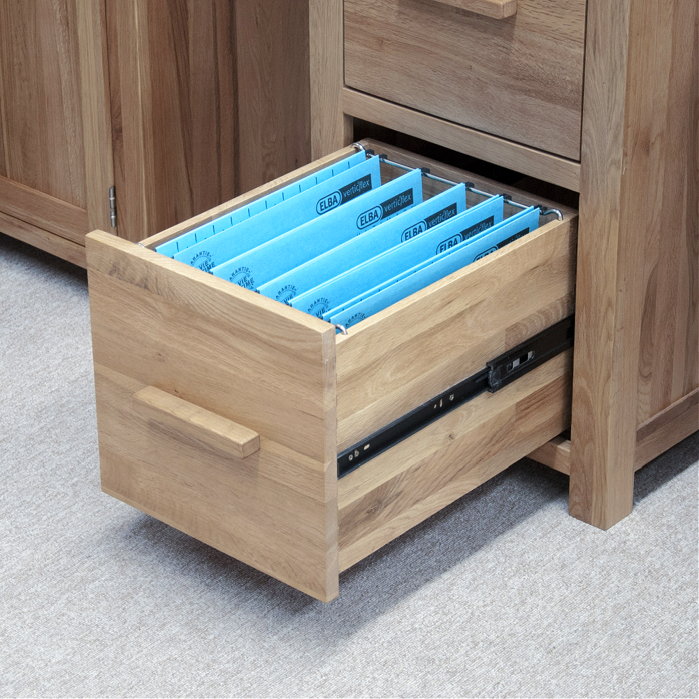 Opus Oak 2 Drawer Filing Cabinet