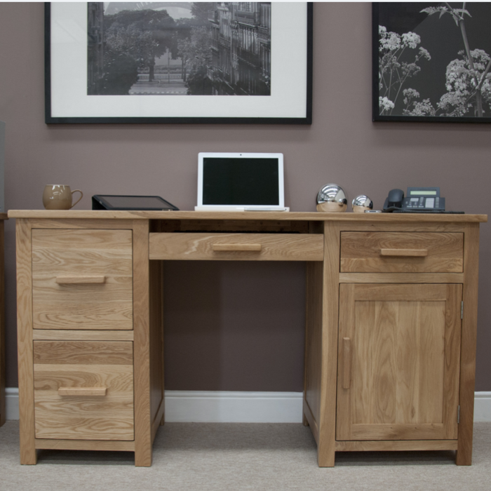 Opus Oak Computer Desk — hopofurniture