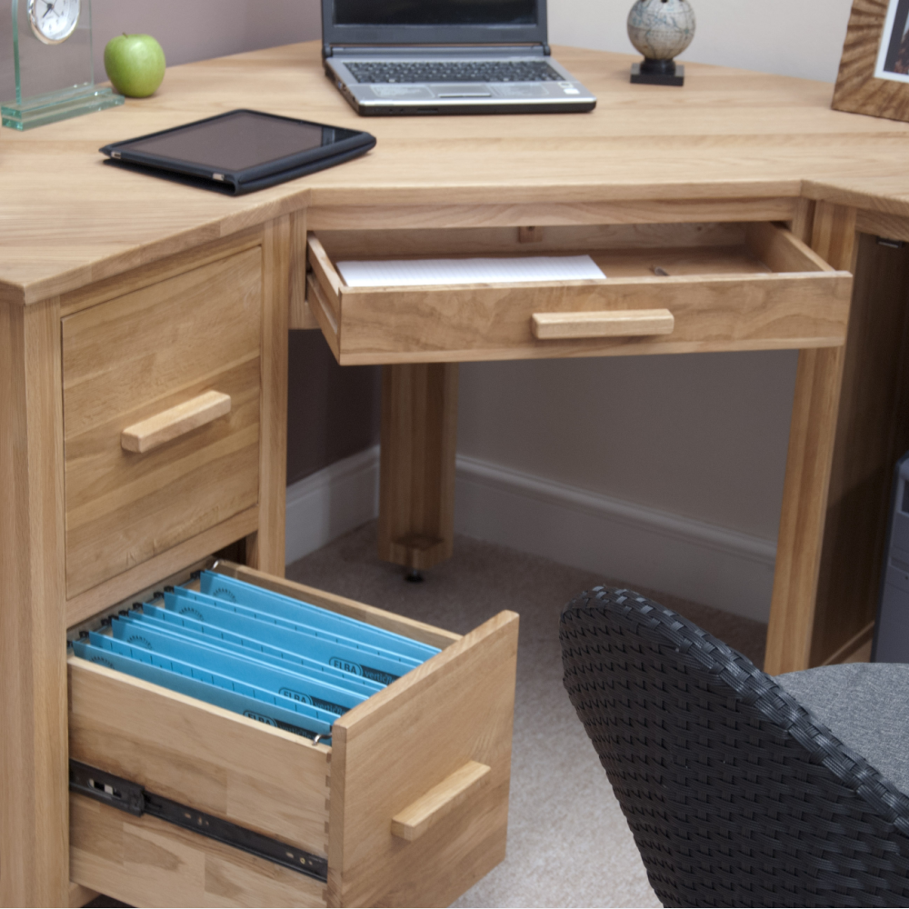 Opus Oak Corner Computer Desk
