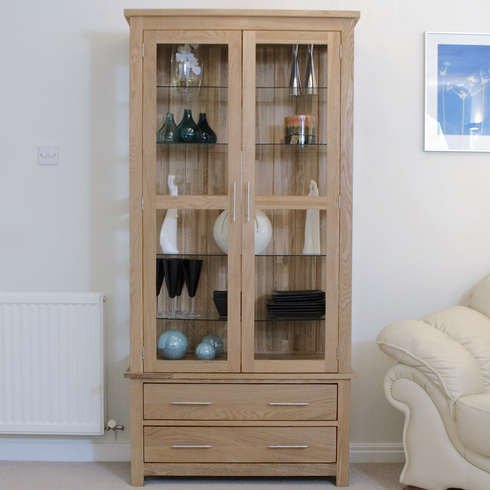 Opus Oak Display Cabinet