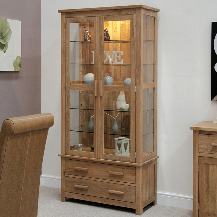 Opus Oak Display Cabinet