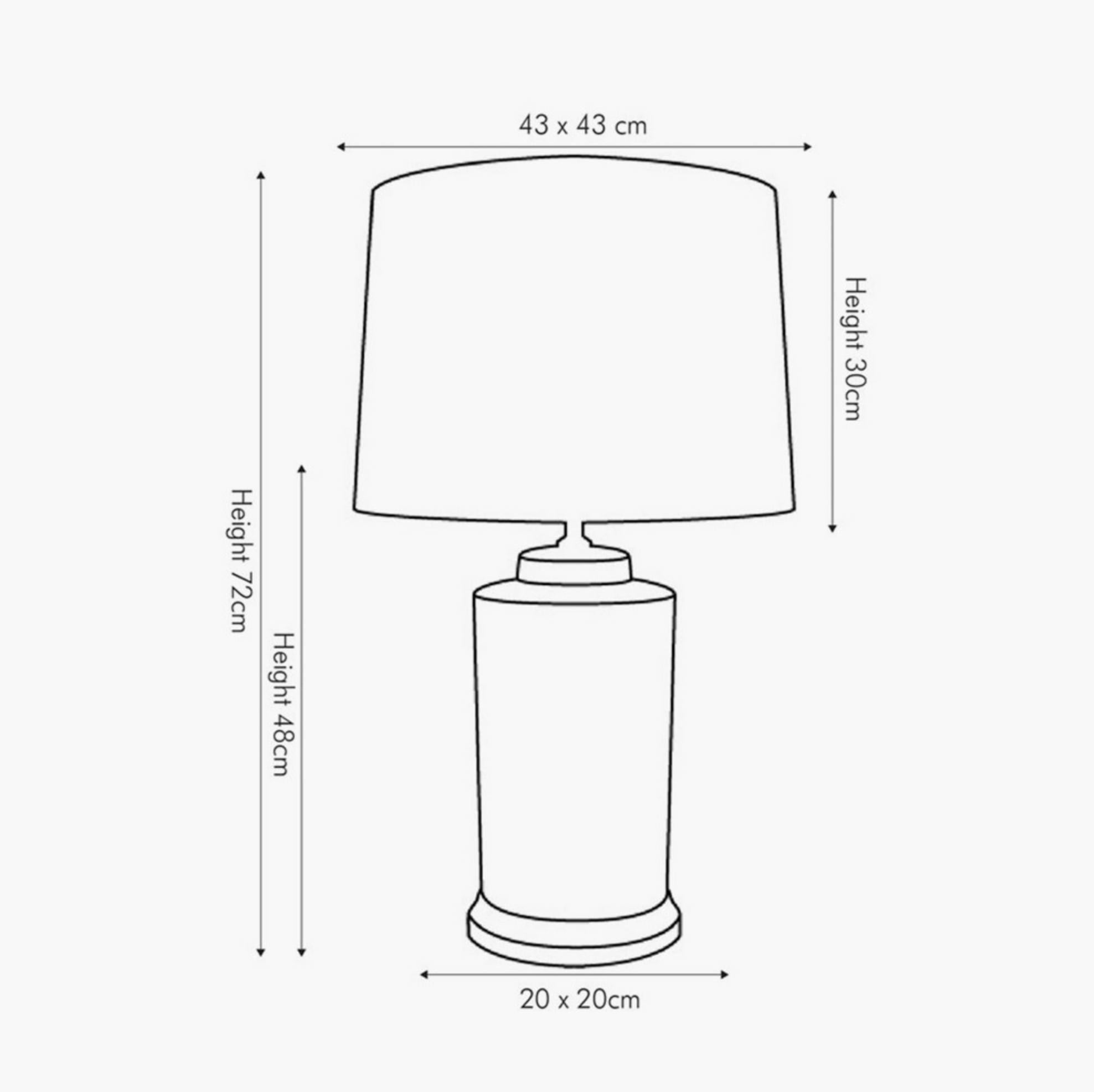 Aris Tall Grey and White Geo Pattern Table Lamp