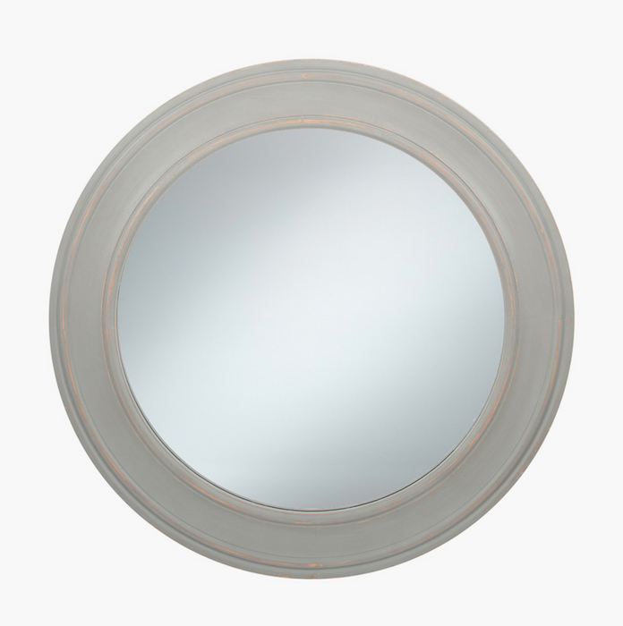Copy of Washed Grey Wood Round Wall Mirror Small 75cm dia