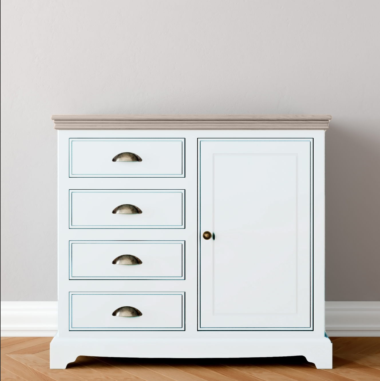 Inspiration  1 Door  4 Drawer Sideboard