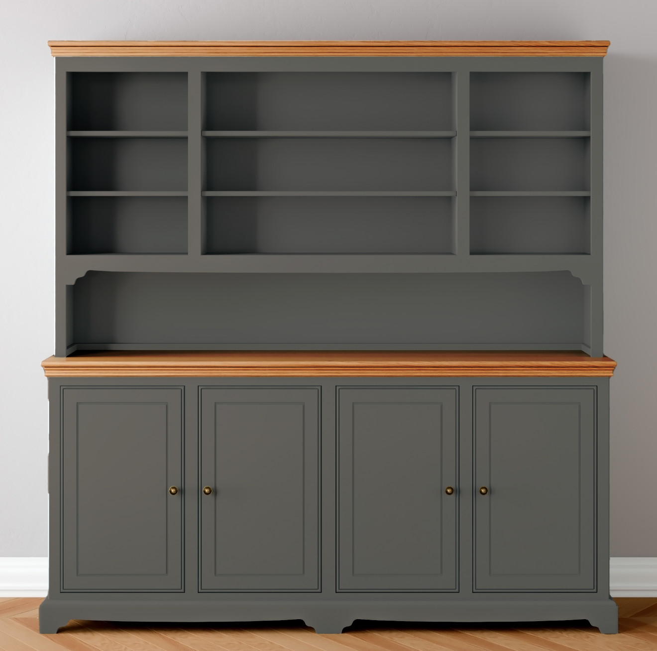 Open 4 door Wide Storage Dresser