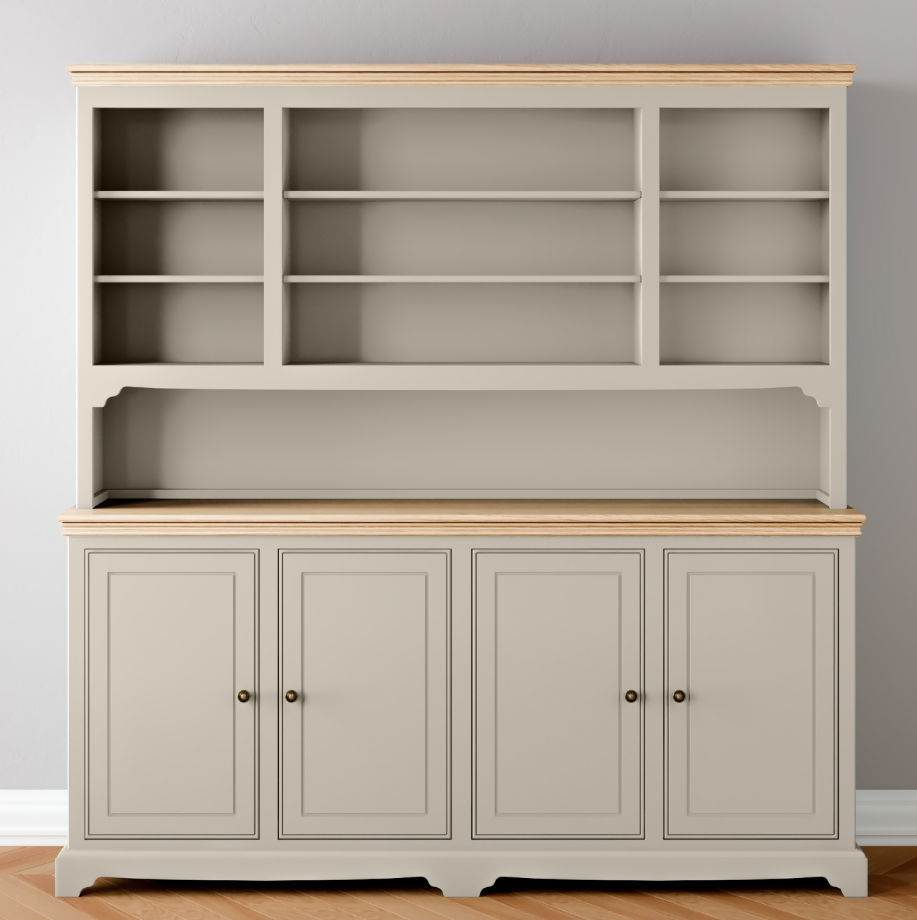 Open 4 door Wide Storage Dresser